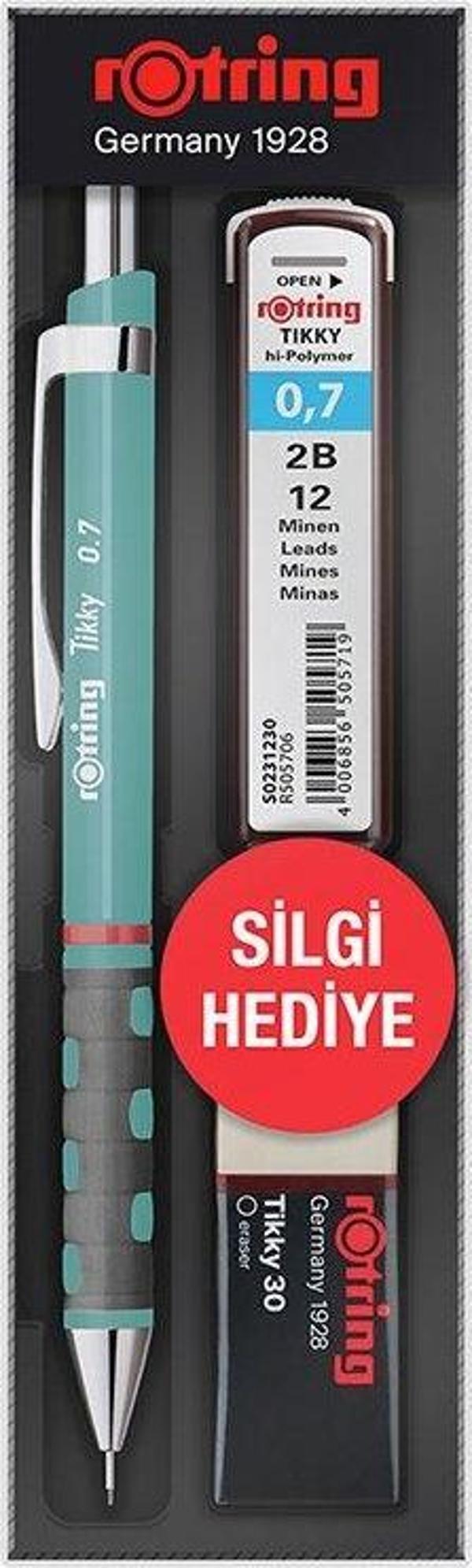 Rotring Tikky 0.7mm Min 3lü Deniz Mavisi Okul Seti - Image 1