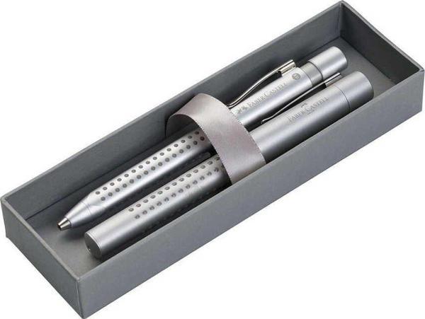 Faber-Castell Versatil Kalem ve Tükenmez Kalem Grip 2011 Set Gümüş - Image 1