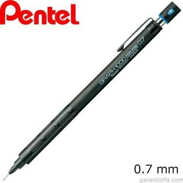 Pentel 0,7mm Graph PG1007 Mat Siyah Profesyonel Versatil Kalem - Image 1