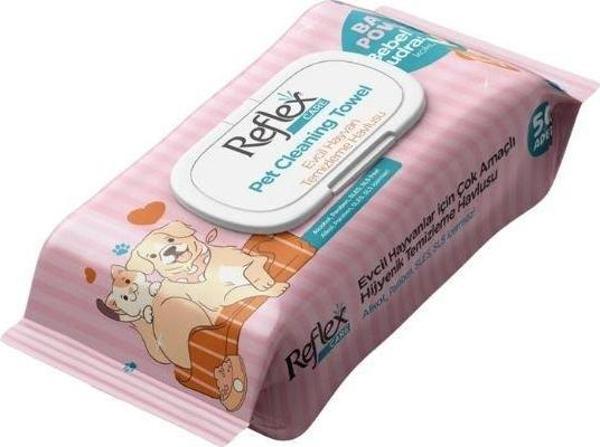Reflex Care Kedi ve Köpekler için Hijyenik Temizleme Havlusu 50 Adet - Image 1