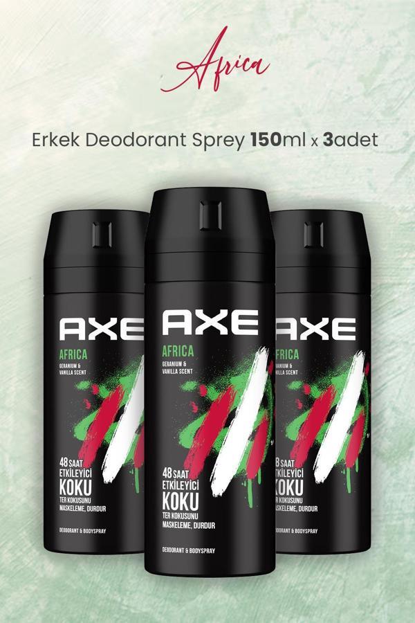 Axe Africa Erkek Deodorant Sprey 150 ml x 3 Adet - Image 1
