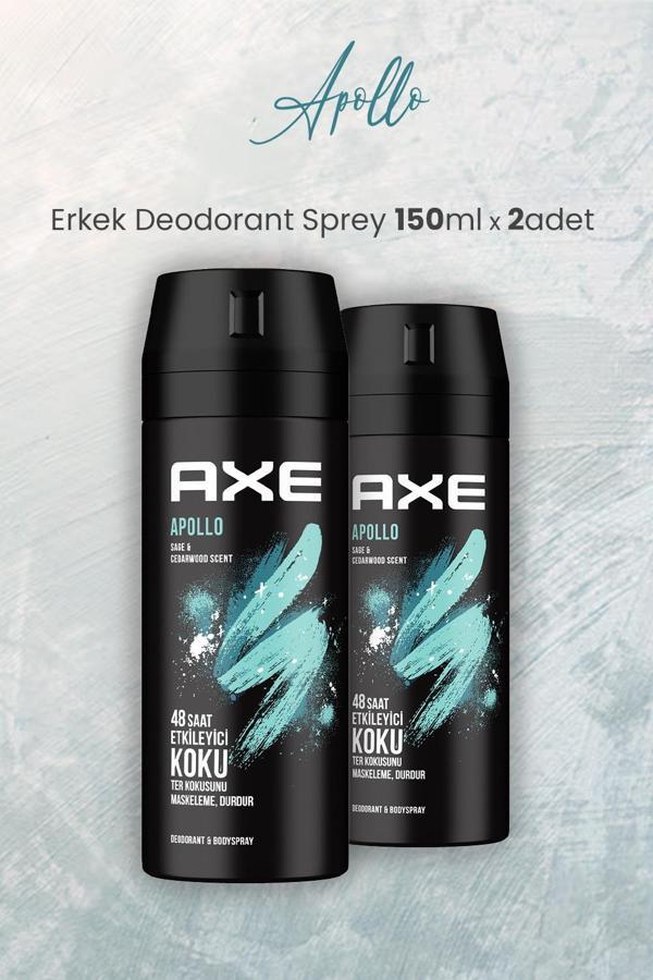 Axe Apollo Erkek Deodorant Sprey 150 ml x 2 Adet - Image 1