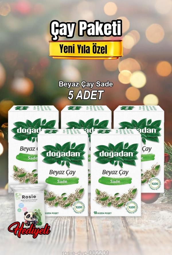Beyaz Çay Sade 28 g X 5 ve Rosıe Pamuk - Image 1