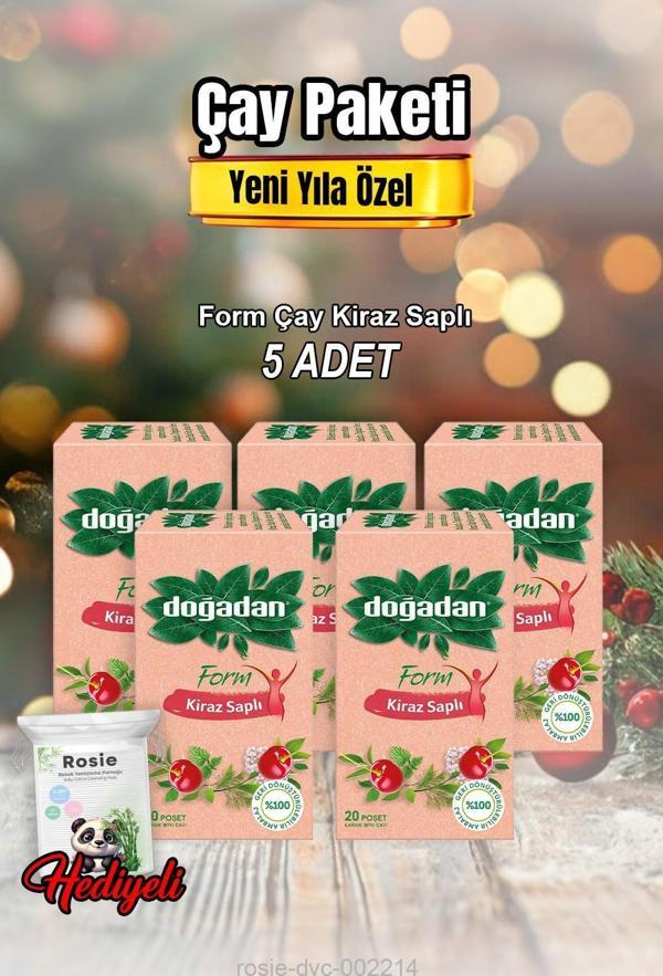 Form Çay Kiraz Saplı 20'li X 5 ve Rosıe Pamuk - Image 1