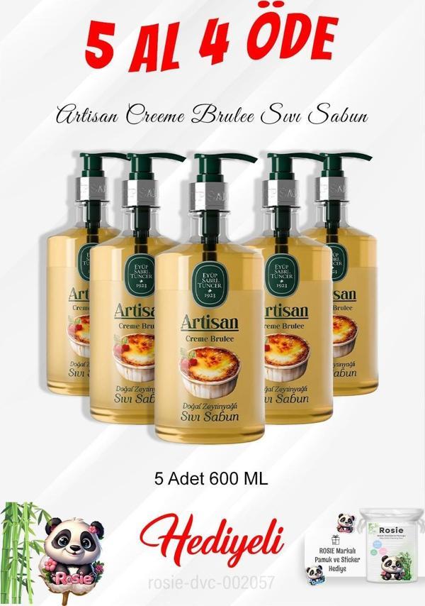 Creme Brulee Artisan Sıvı Sabun 600 ML 5 Al 4 Öde ve Rosie Pamuk - Image 1
