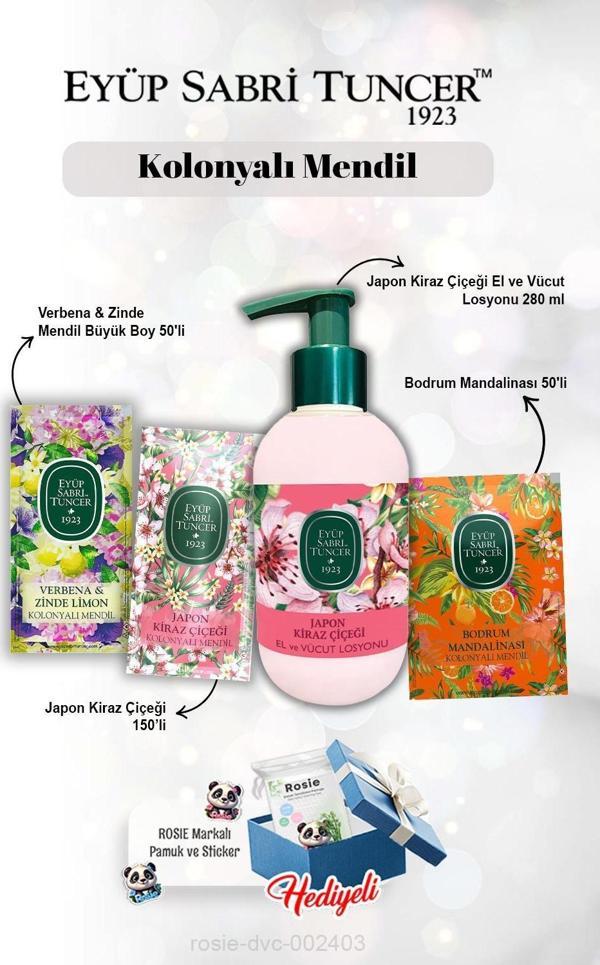 150'li Kiraz Çiçeği, Verbena 50'li, Mandalina 50'li, Kiraz Çiçeği Losyon 280 ml ve Rosie - Image 1
