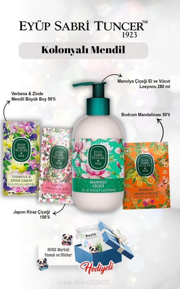 280 ml  Manolya Çiçeği Losyon, 150'li Kiraz Çiçeği, Verbena 50'li, Mandalina 50'li ve Rosie - Image 1