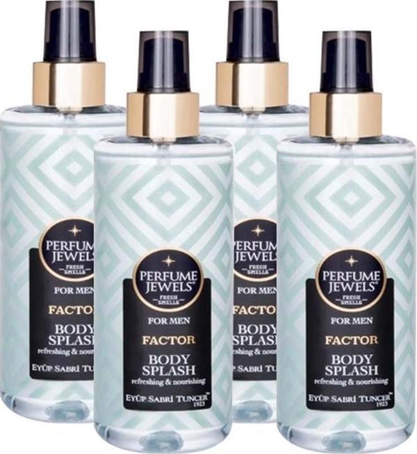 Eyüp Sabri Tuncer Body Splash Factor 250 ml X 4 - Image 1
