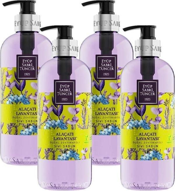 Eyüp Sabri Tuncer Alaçatı Lavantası Sıvı Sabun 500 ml x 4 - Image 1