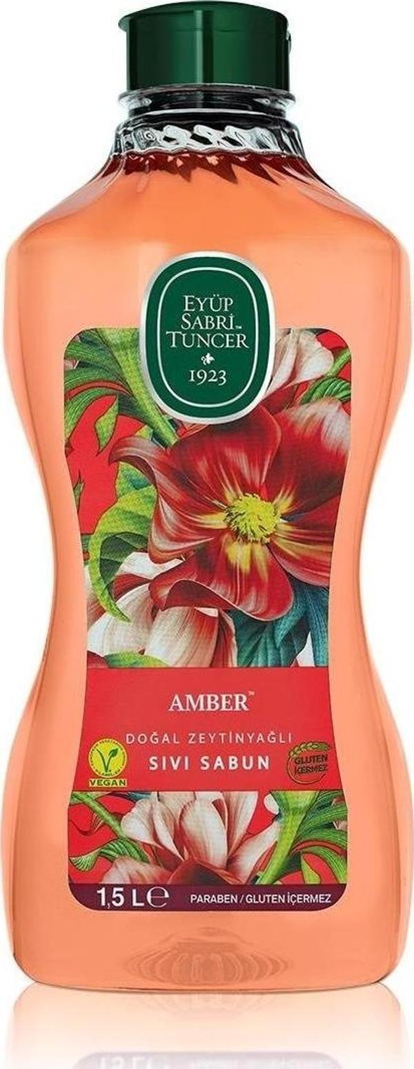 Eyüp Sabri Tuncer Amber Doğal Zeytinyağlı Sıvı Sabun 1.5 Lt - Image 1