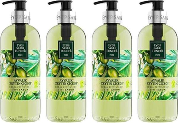 Eyüp Sabri Tuncer Ayvalık Zeytin Çiçeği Doğal Zeytinyağlı Sıvı Sabun 500 ml - 4 Adet - Image 1