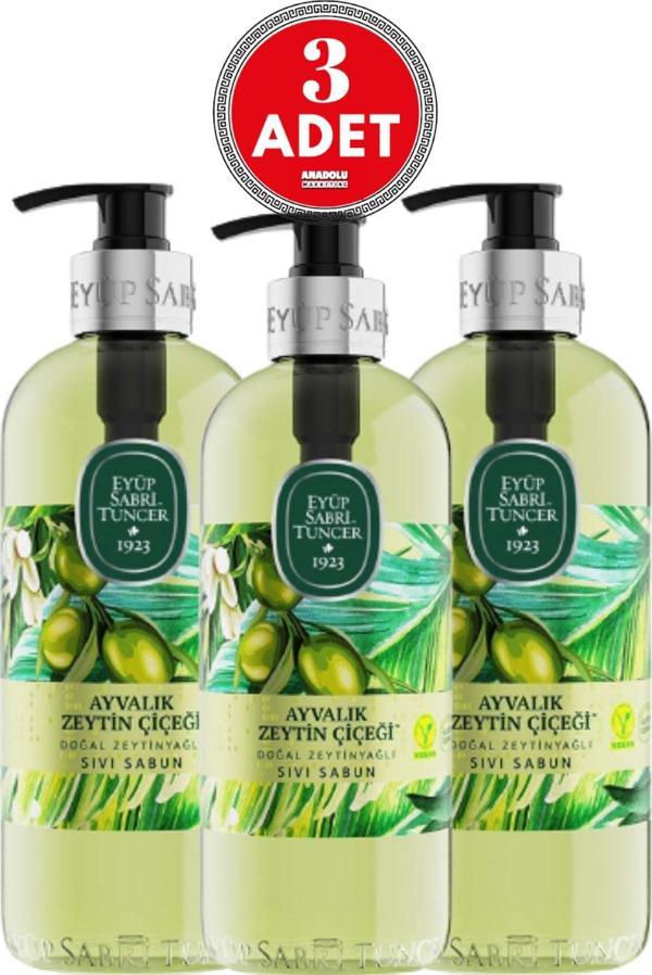 Eyüp Sabri Tuncer Ayvalık Zeytin Çiçeği Sıvı Sabun 500 ml x 3 Adet - Image 1