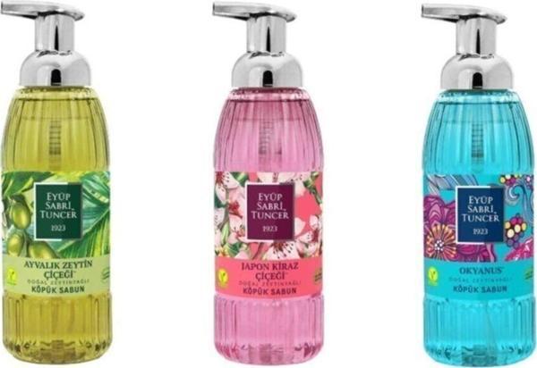 Eyüp Sabri Tuncer Ayvalık Zeytin Çiçeği, Japon Kiraz Çiçeği ve Okyanus Köpük Sabun 500 ml - Image 1