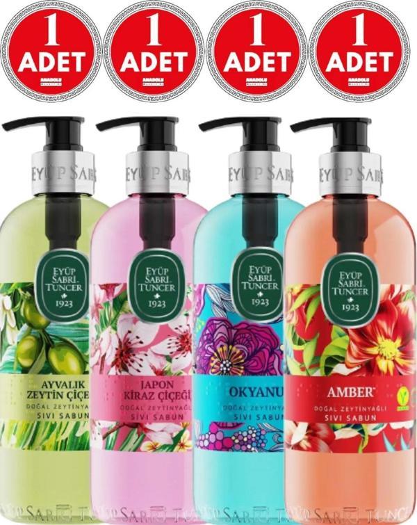Eyüp Sabri Tuncer Ayvalık Zeytin, Japon Kiraz, Okyanus ve Amber Sıvı Sabun 500 ml - Image 1