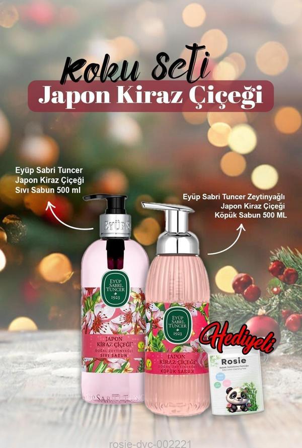 Eyüp Sabri Sıvı ve Köpük Sabun 500 ml Japon Kiraz Çiçeği ve Rosie Pamuk - Image 1