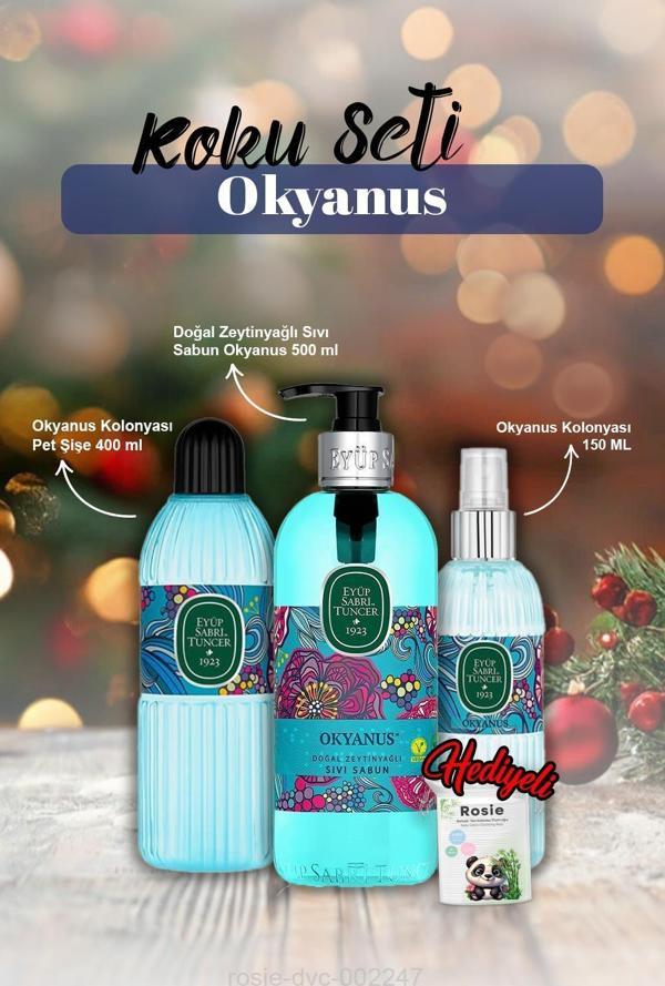 400ml ve 150ml Okyanus Kolonya, Sıvı Sabun 500ml ve Rosie Pamuk - Image 1