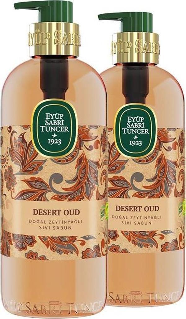 Eyüp Sabri Tuncer Desert Oud Doğal Zeytinyağlı Sıvı Sabun 500 ml x 2 - Image 1