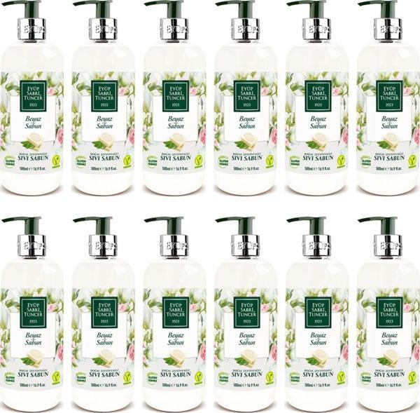 Eyüp Sabri Tuncer Beyaz Sabun Sıvı Sabun 500 ml x 12 Adet - Image 1