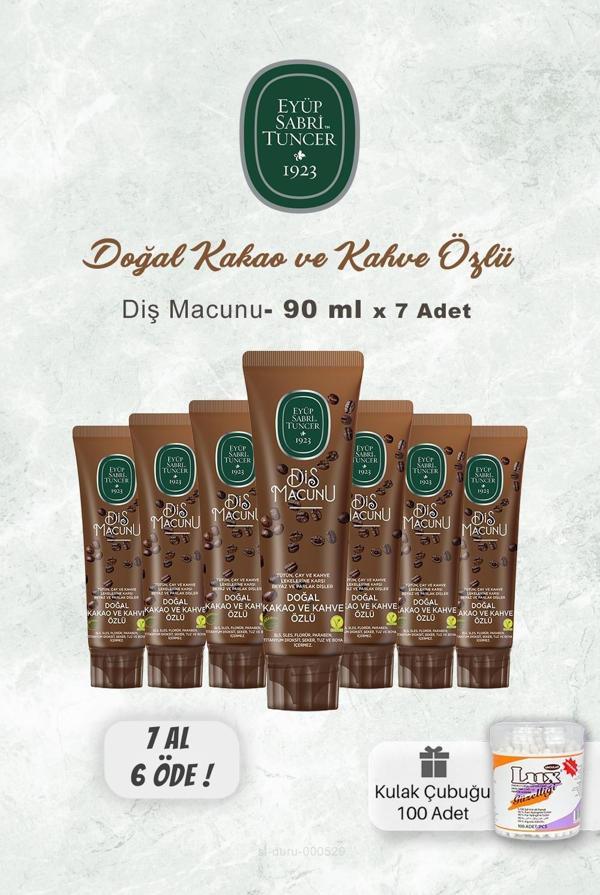 Eyüp Sabri Tuncer Diş Macunu 7 AL 6 ÖDE Kakao Özlü 90 ml ve Kulak Çubuğu - Image 1