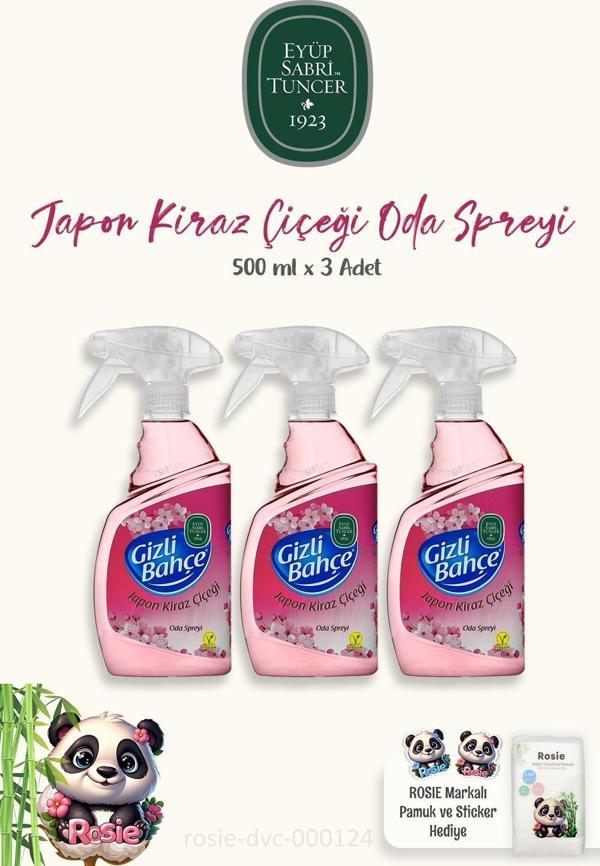 Eyüp Sabri Tuncer 3 Adet Oda Kokusu Japon Kiraz Çiçeği 500 ml ve ROSIE Pamuk - Image 1