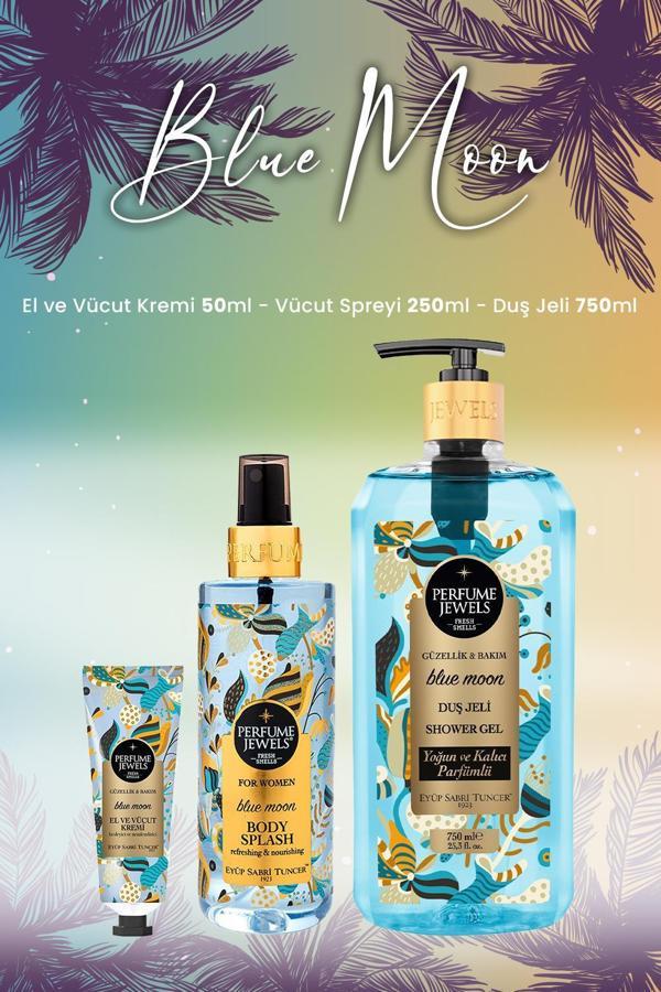Eyüp Sabri Tuncer Blue Moon Vücut Spreyi 250 ml, Duş Jeli 750 ml ve Krem 50 ml - Image 1