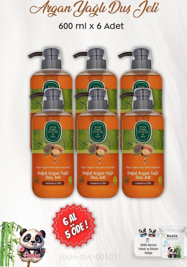 6 AL 5 ÖDE Eyüp Sabri Tuncer Doğal Argan Yağlı Duş Jeli 600 ml ve ROSIE - Image 1