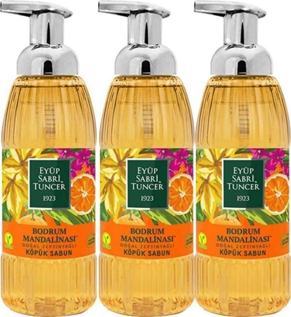 Eyüp Sabri Tuncer Bodrum Mandalinası Köpük Sabun 500 ML x 3 - Image 1