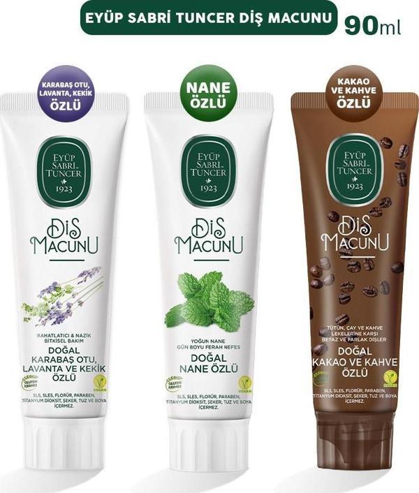Eyüp Sabri Tuncer Diş Macunu Kakao, Lavanta ve Nane 90 ml - Image 1
