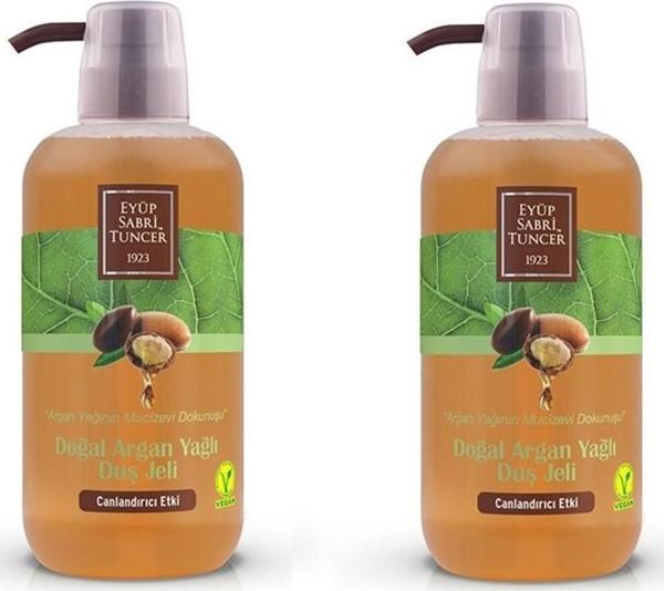 Eyüp Sabri Tuncer Doğal Argan Yağlı Duş Jeli 600 ml Pet Şişe X 2 Adet - Image 1