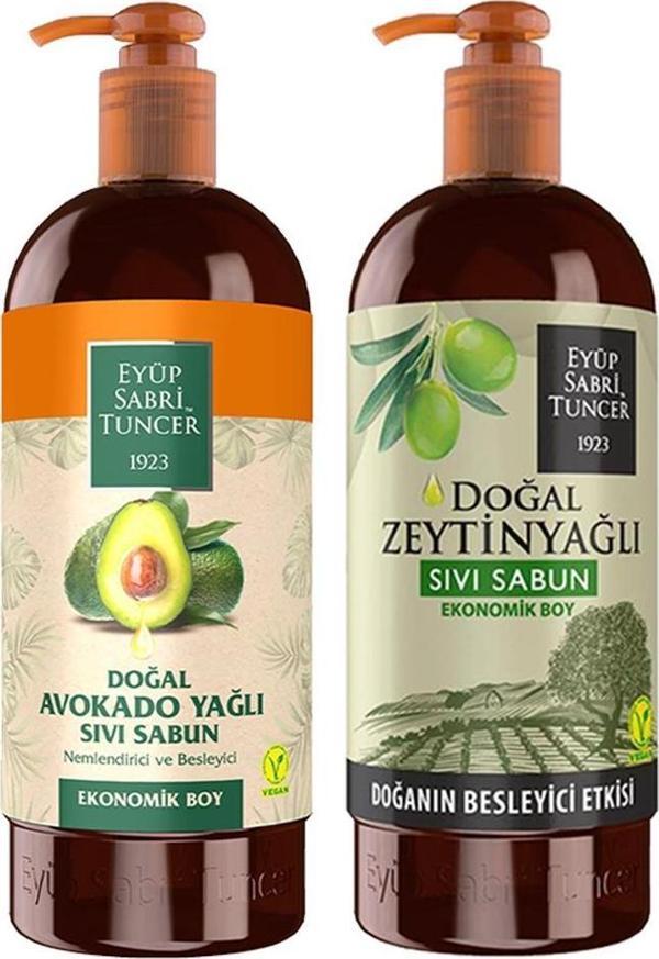 Eyüp Sabri Tuncer Doğal Avokado Yağlı ve Zeytinyağlı Sıvı Sabun Seti 750 ml x 2 - Image 1