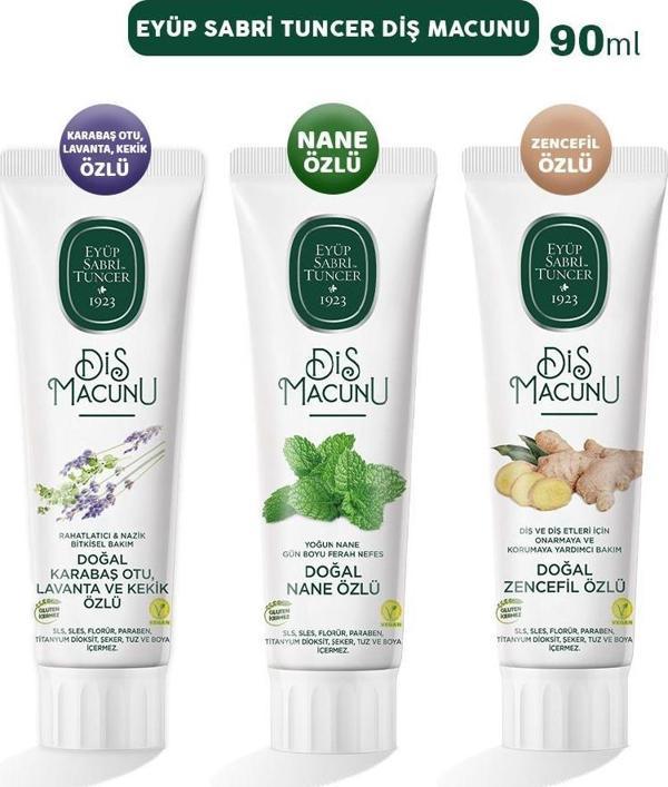 Eyüp Sabri Tuncer Diş Macunu Lavanta, Nane ve Zencefil 90 ml - Image 1