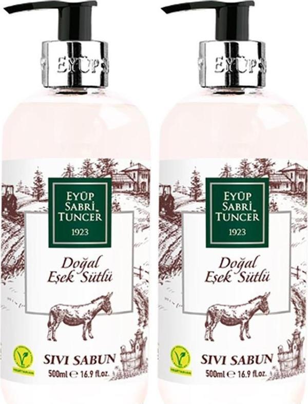 Eyüp Sabri Tuncer Doğal Eşek Sütlü Sıvı Sabun 500 ml x 2 - Image 1