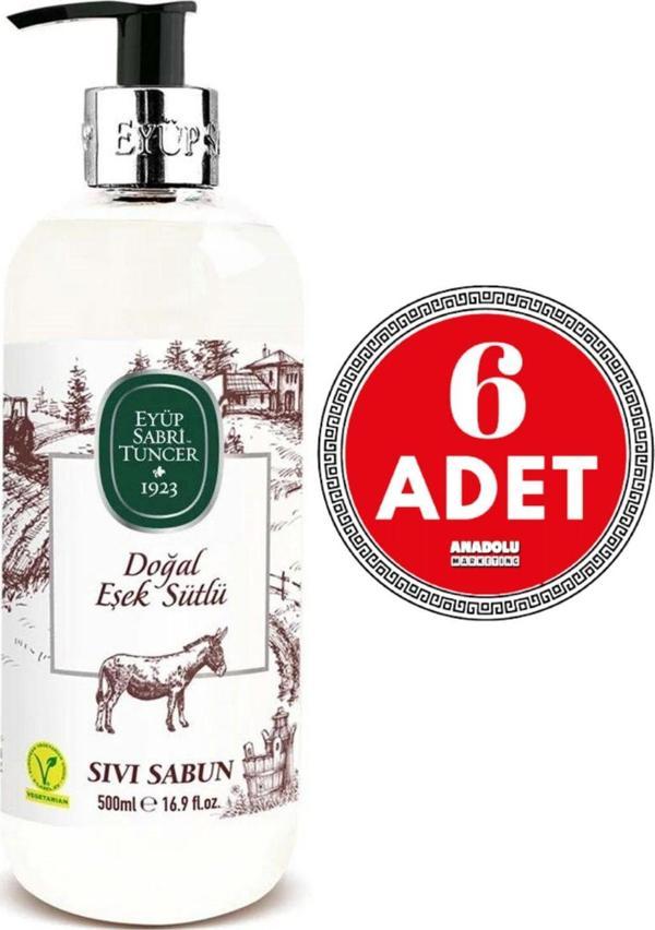 Eyüp Sabri Tuncer Doğal Eşek Sütlü Sıvı Sabun 500 ml x 6 Adet - Image 1