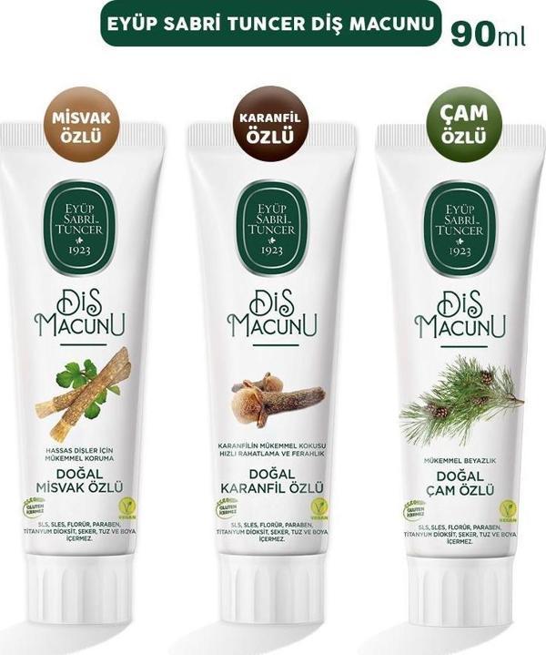 Eyüp Sabri Tuncer Diş Macunu Misvak, Karanfil ve Çam 90 ml - Image 1