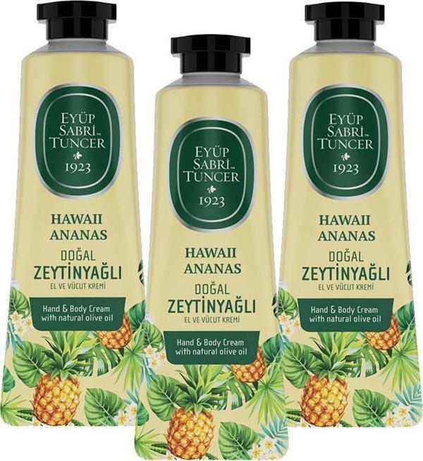 Eyüp Sabri Tuncer El ve Vücut Kremi Havaii Ananas 50 ml x 3 - Image 1
