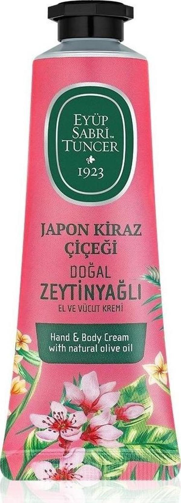Eyüp Sabri Tuncer Japon Kiraz Çiçeği Doğal Zeytinyağlı El Ve Vücut Kremi 50 Ml - Image 1