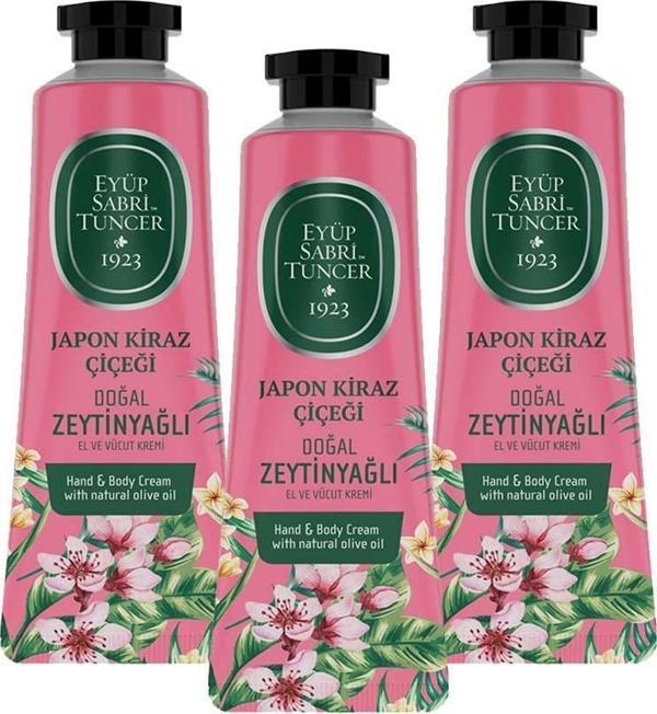 Eyüp Sabri Tuncer El ve Vücut Kremi Japon Kiraz Çiçeği 50 ml x 3 - Image 1