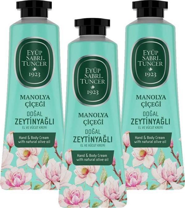 Eyüp Sabri Tuncer El ve Vücut Kremi Manolya Çiçeği 50 ml x 3 - Image 1