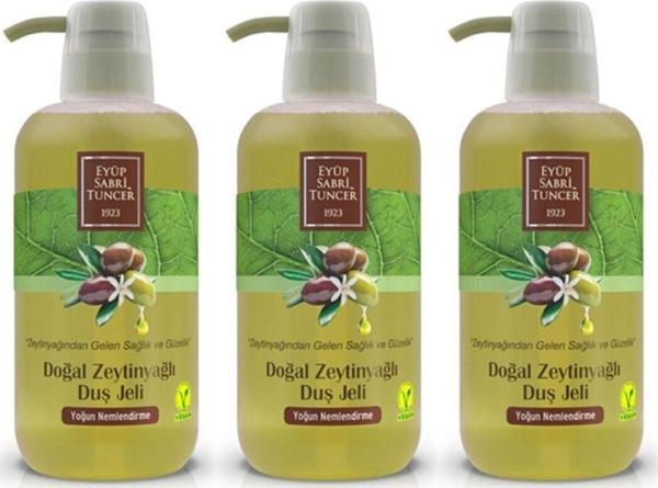 Eyüp Sabri Tuncer Doğal Zeytinyağlı Duş Jeli 600 ml X 3 Adet - Image 1