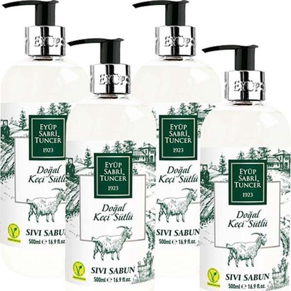 Eyüp Sabri Tuncer Keçi Sütlü Sıvı Sabun 500 ML x 4 - Image 1