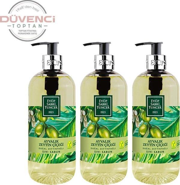 Eyüp Sabri Tuncer Doğal Zeytinyağlı Sıvı Sabun Ayvalık Zeytin Çiçeği 500 ml x3 Adet - Image 1