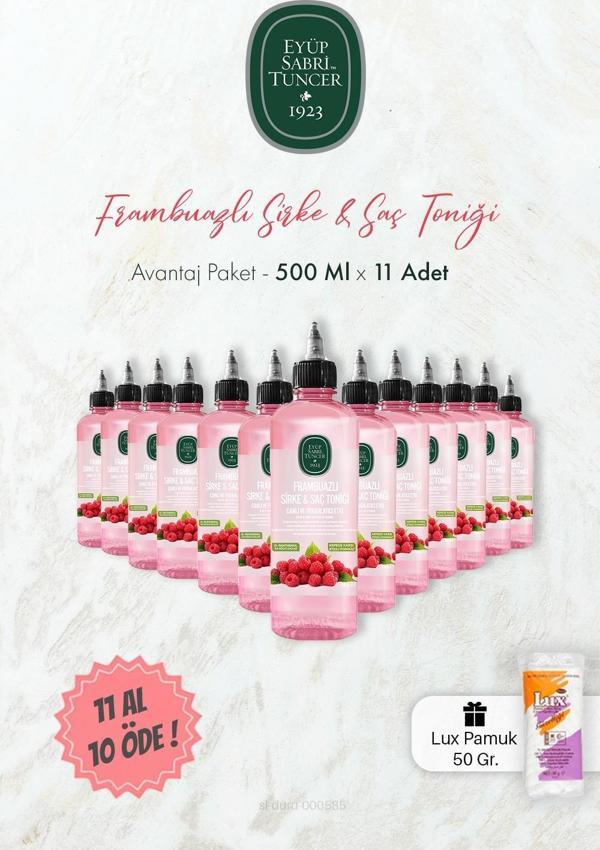 Eyüp Sabri Tuncer Frambuazlı Sirke & Saç Toniği 500 ml 11 AL 10 ÖDE ve Pamuk - Image 1