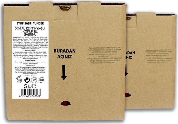 Eyüp Sabri Tuncer Köpük Sabun Zeytinyağlı 5000 ml x 2 Adet - Image 1