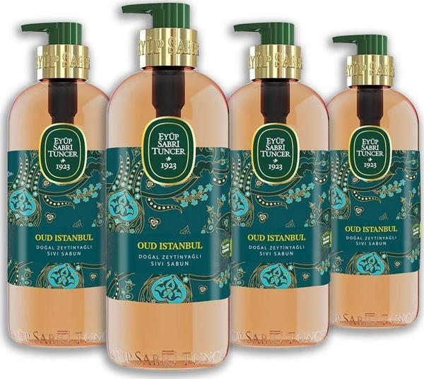 Eyüp Sabri Tuncer Oud İstanbul Doğal Zeytinyağlı Sıvı Sabun 500 ml x 4 Adet - Image 1