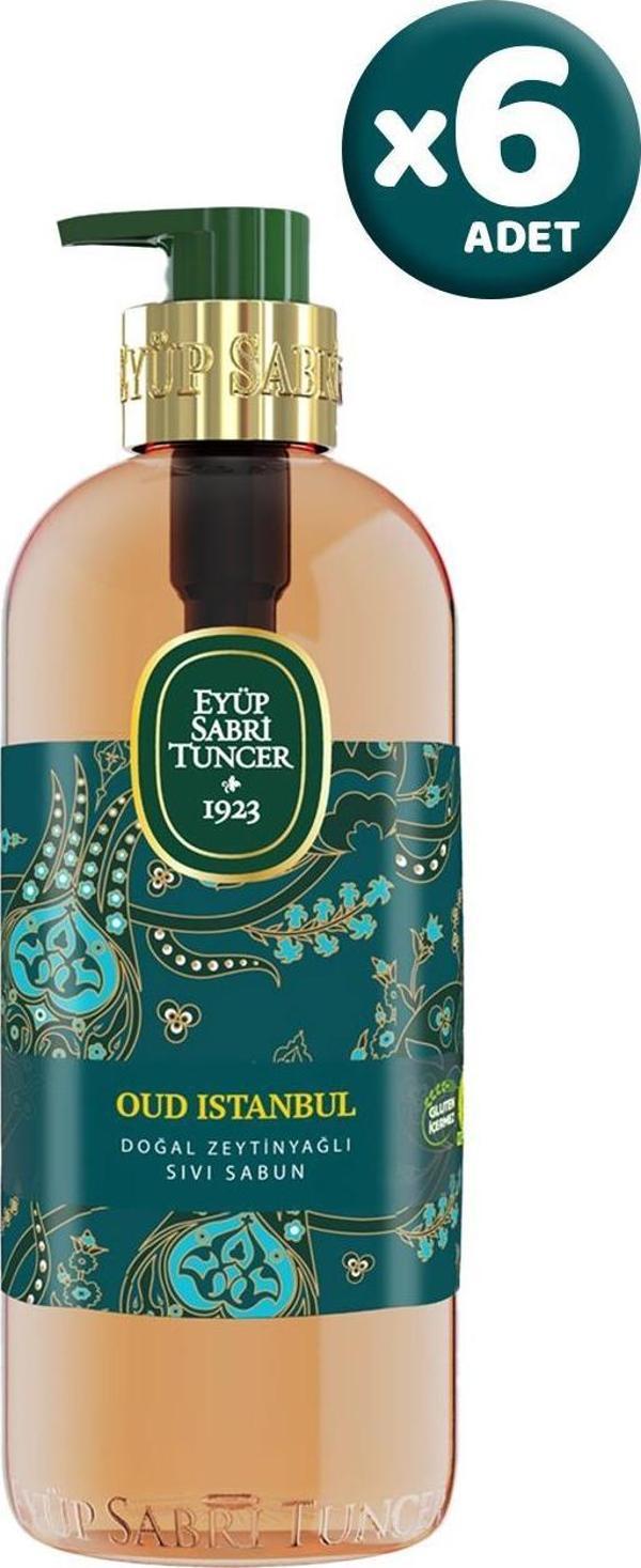 Eyüp Sabri Tuncer Oud İstanbul Doğal Zeytinyağlı Sıvı Sabun 500 ml x 6 Adet - Image 1