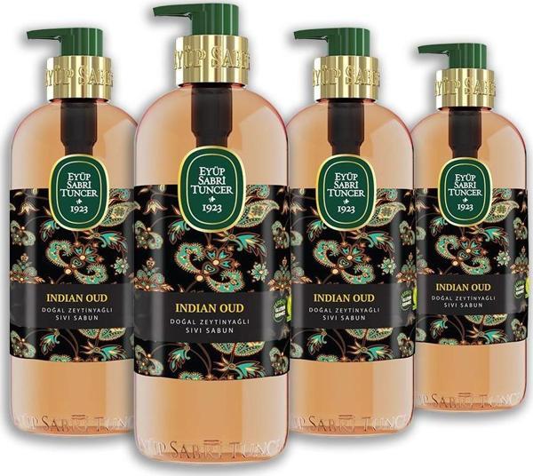 Eyüp Sabri Tuncer Indian Oud Doğal Zeytinyağlı Sıvı Sabun 500 ml x 4 Adet - Image 1