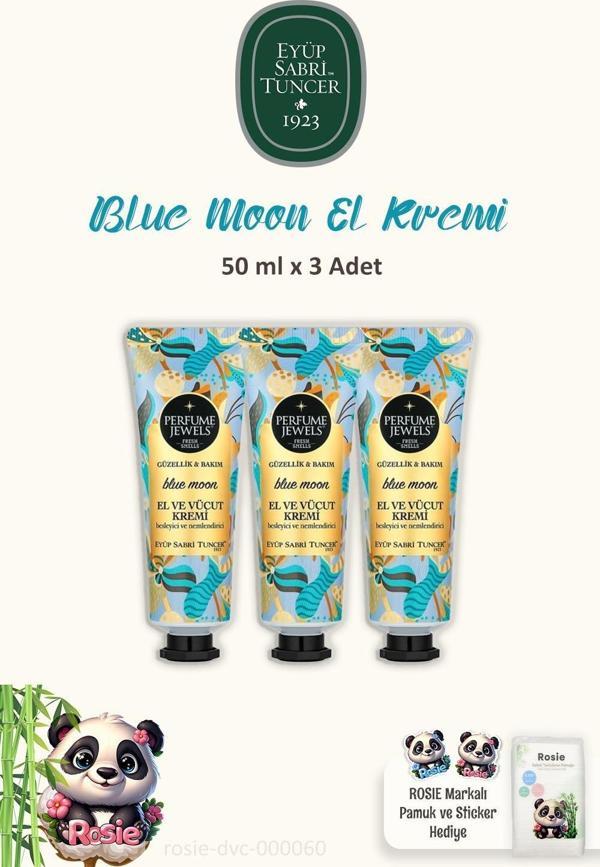 Eyüp Sabri Tuncer Perfume Blue Moon El ve Vücut Kremi 50 ML 3 Adet ve ROSIE - Image 1