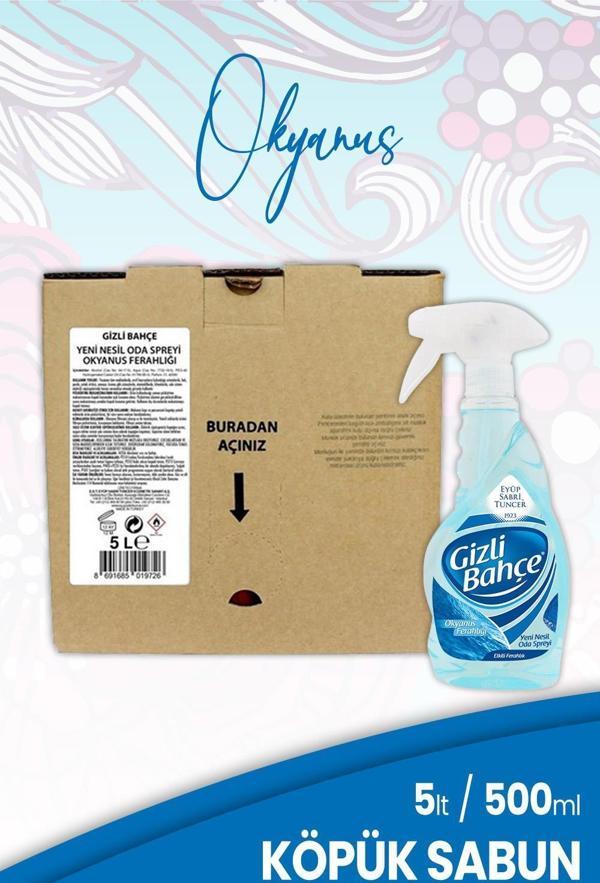 Eyüp Sabri Tuncer Yeni Nesil Oda Spreyi Okyanus Ferahlığı 5 lt ve 500 ml - Image 1