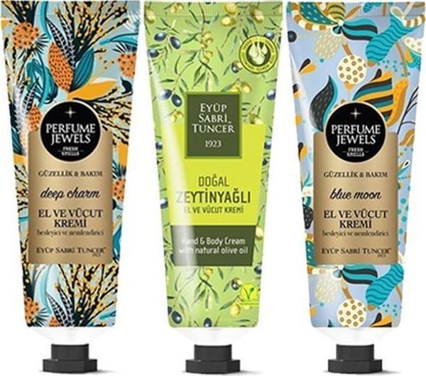 Eyüp Sabri Tuncer Perfume Jewels Deep Charm, Blue Moon, Zeytinyağlı El Kremi 50 ML - Image 1