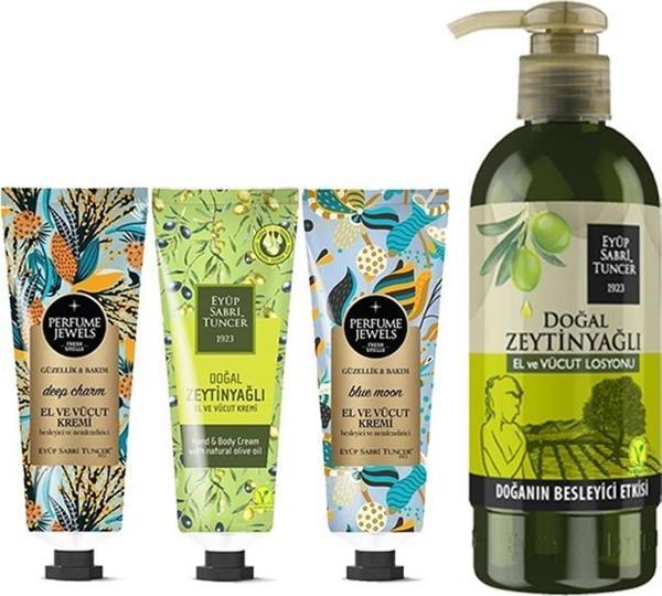 Eyüp Sabri Tuncer Perfume Jewels Deep, Blue, Zeytinyağlı El Kremi 50 ML Ve Zeytinyağlı Losyon 250 ml - Image 1